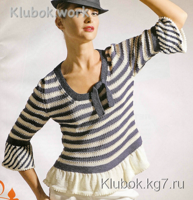 Кофточка в полоску. Кофточка в полоску.