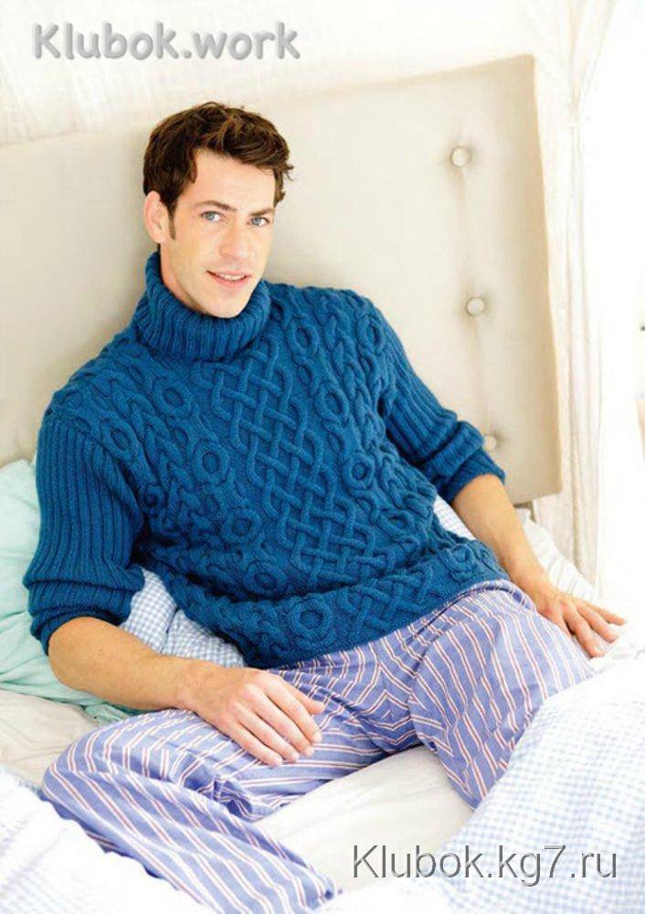 Обалденный мужской свитер с рельефным узором Обалденный мужской свитер с рельефным узором