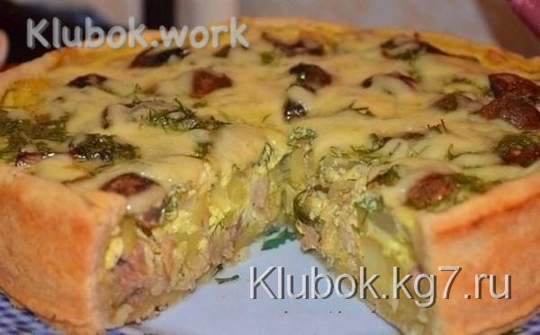 Пирог с курицей и картошкой Пирог с курицей и картошкой