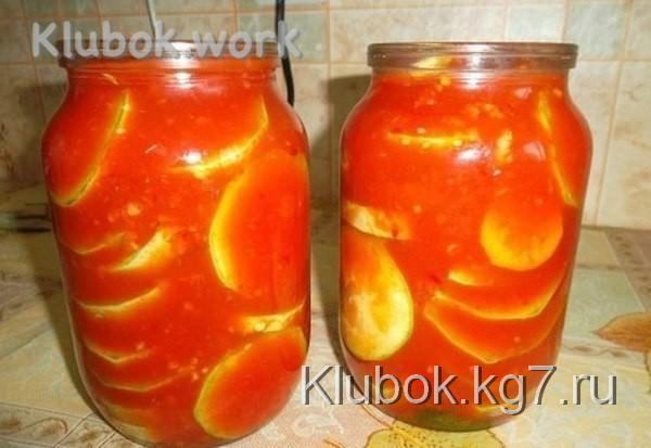 Кабачки в томатном соусе Кабачки в томатном соусе