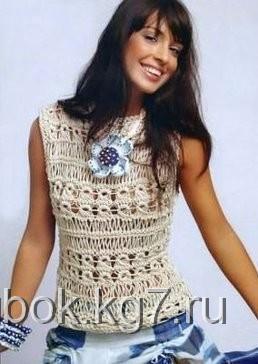 Топ связанный спицами Топ связанный спицами