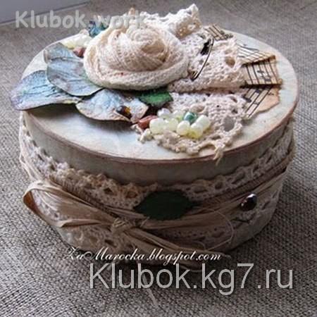 Шкатулка из катушки от скотча Шкатулка из катушки от скотча