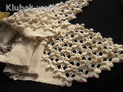 Шарфик с "Орхидеями". Свежо и ново! Спешите связать! Шарфик с "Орхидеями". Свежо и ново! Спешите связать!