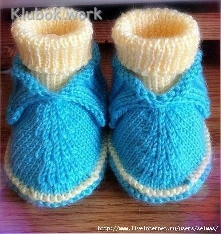 Башмачки-пинетки для малышей спицами. Мастер-класс Башмачки-пинетки для малышей спицами. Мастер-класс