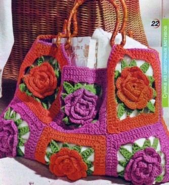 Сумка из цветочных мотивов Сумка из цветочных мотивов