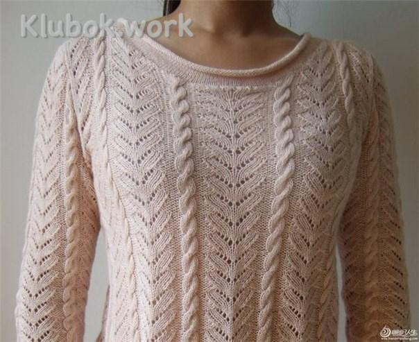 Узор спицами для пуловера Узор спицами для пуловера