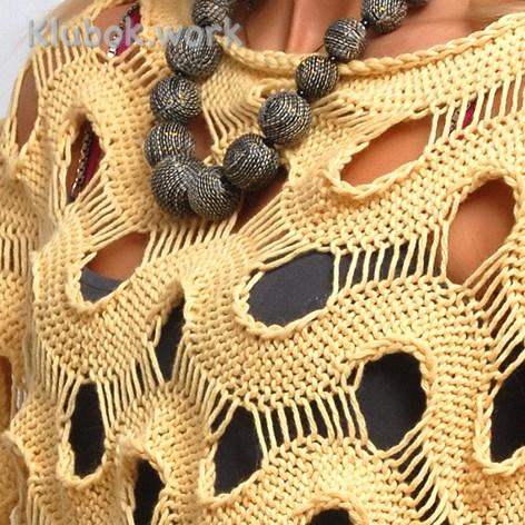 Узор "Волны" (частичное вязание) или узор с перемычками, узор "крупная сетка"  Видео-урок Узор "Волны" (частичное вязание) или узор с перемычками, узор "крупная сетка"  Видео-урок