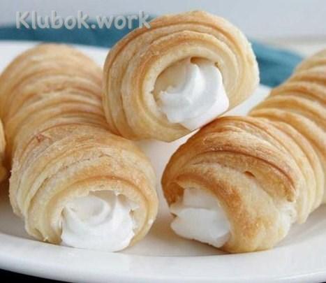 Пирожное "Трубочки" с кремом Пирожное "Трубочки" с кремом
