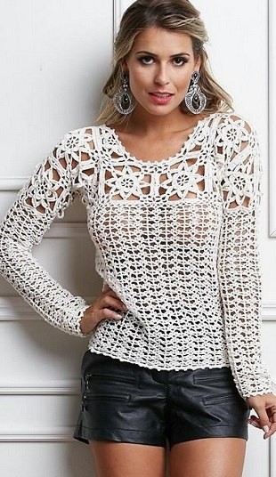 Миленькая белая кофточка Миленькая белая кофточка