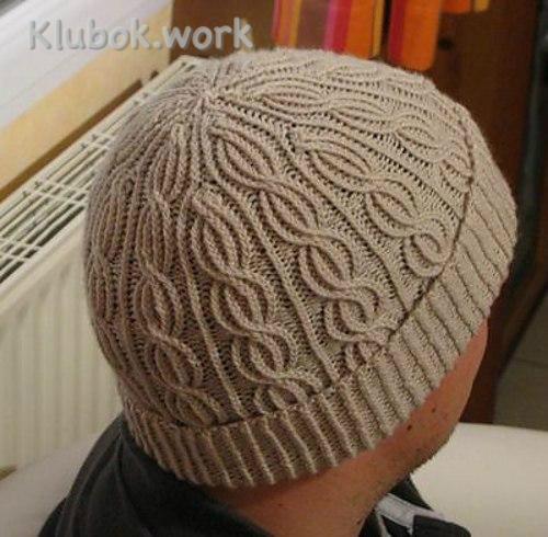 Шапка спицами «Lina» (для мужчин) Шапка спицами «Lina» (для мужчин)