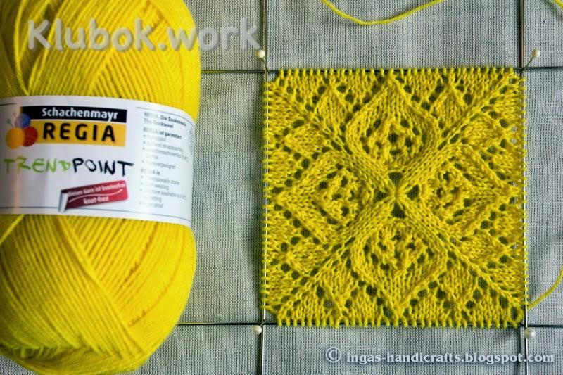 Красивый узор, вязаный от центра Красивый узор, вязаный от центра