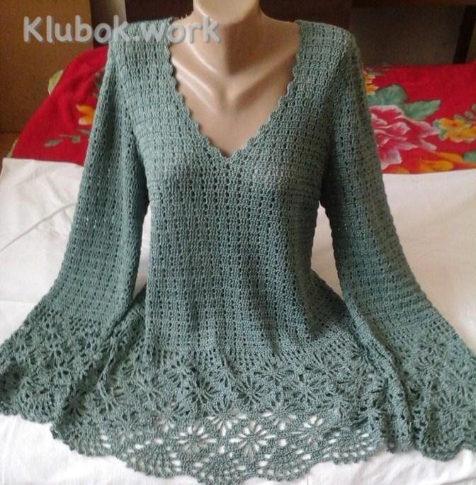Ажурная туника крючком Ажурная туника крючком
