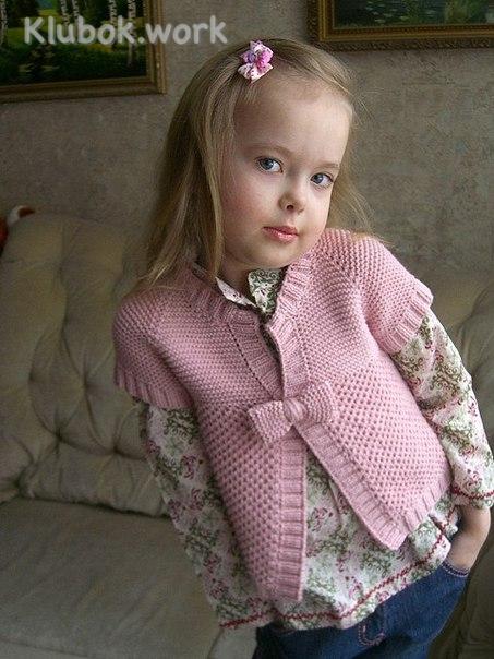 Кардиган для девочки спицами. Кардиган для девочки спицами.