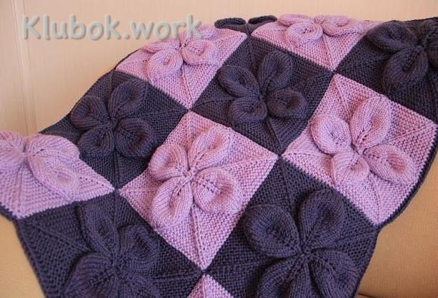 Плед объемными цветами Плед объемными цветами