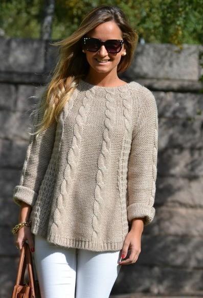 Пуловер спицами Пуловер спицами