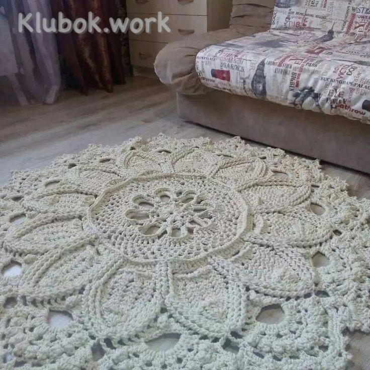 Красивый коврик крючком Красивый коврик крючком