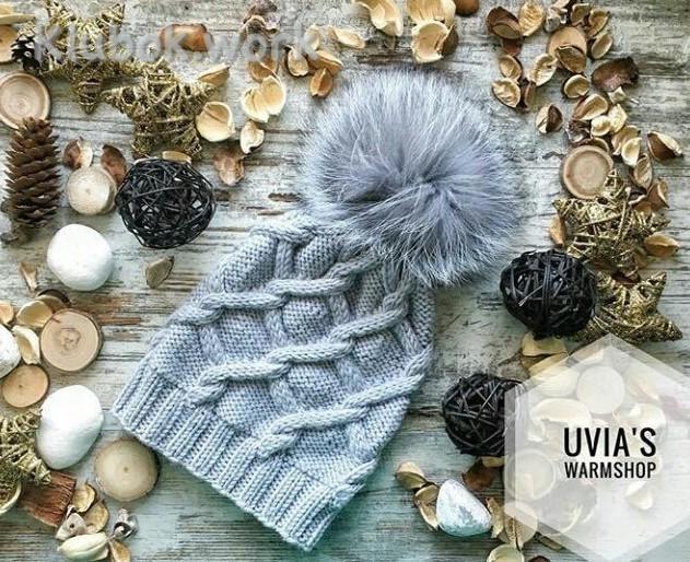 Шапка узором ромбы Шапка узором ромбы