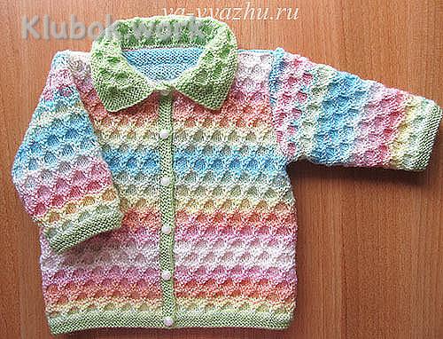 Детская кофточка «Карамелька» спицами Детская кофточка «Карамелька» спицами