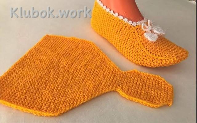 Тапочки спицами Тапочки спицами
