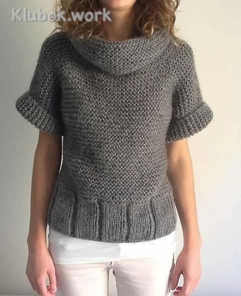 Стильный пулундер спицами Стильный пулундер спицами