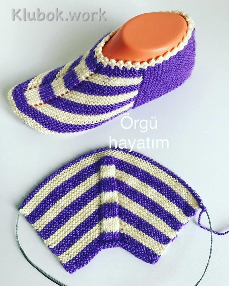 Тапочки спицами Тапочки спицами