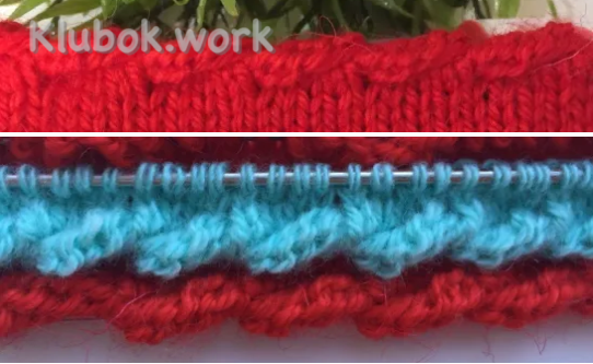 Вязание спицами перекрученной кромки Вязание спицами перекрученной кромки