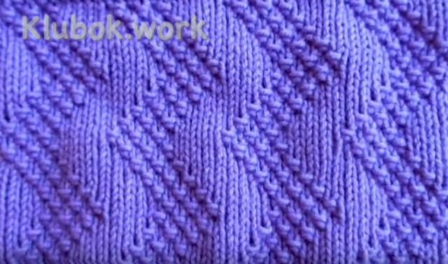 Узор спицами Зигзаг ПРОСТОЙ УЗОР.  Узор спицами Зигзаг ПРОСТОЙ УЗОР.
