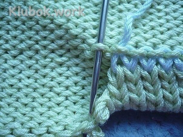 Как «подкетлевать» низ рукава, если его вяжут сверху-вниз Как «подкетлевать» низ рукава, если его вяжут сверху-вниз