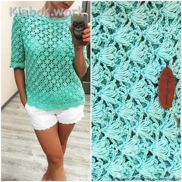 Узор для кофточки крючком Узор для кофточки крючком