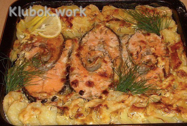 Картофельная запеканка с рыбой Картофельная запеканка с рыбой