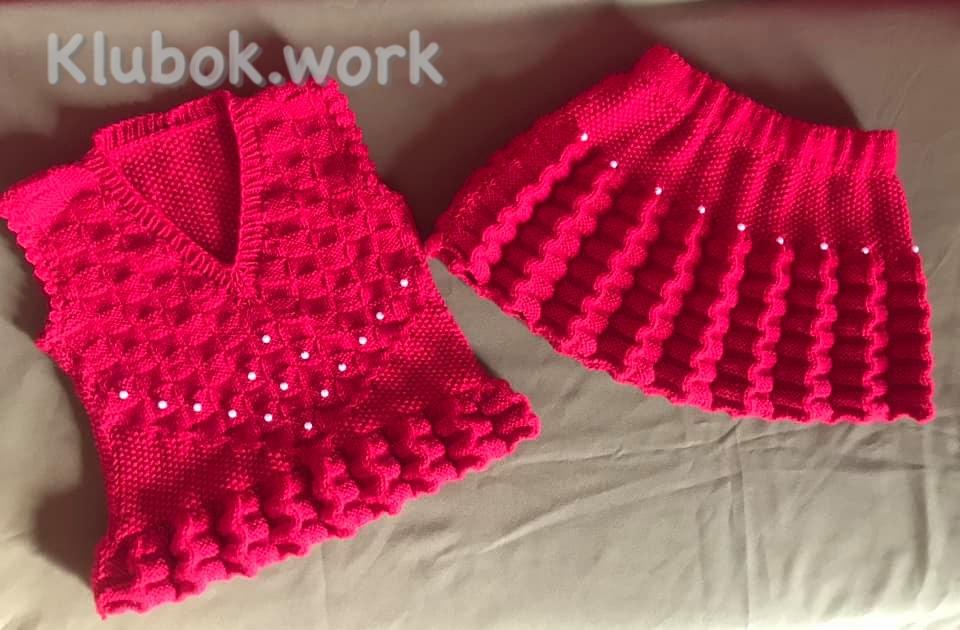 Костюмчик для девочки спицами Костюмчик для девочки спицами