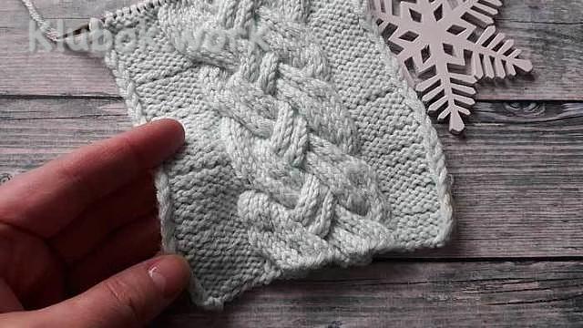 Красивая коса спицами, схема узора Красивая коса спицами, схема узора