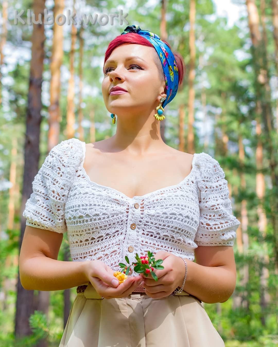 Блуза крючком Блуза крючком
