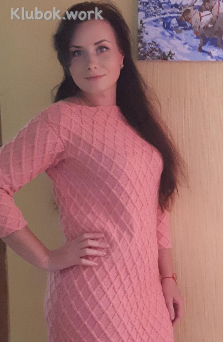 Платье. Схема узора спицами Платье. Схема узора спицами