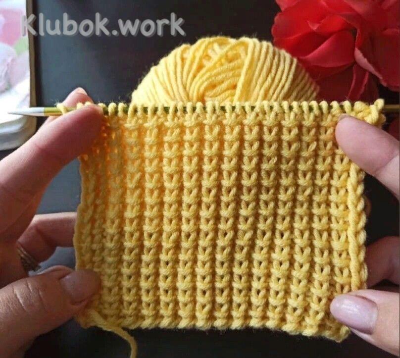 Плотный узор спицами Плотный узор спицами